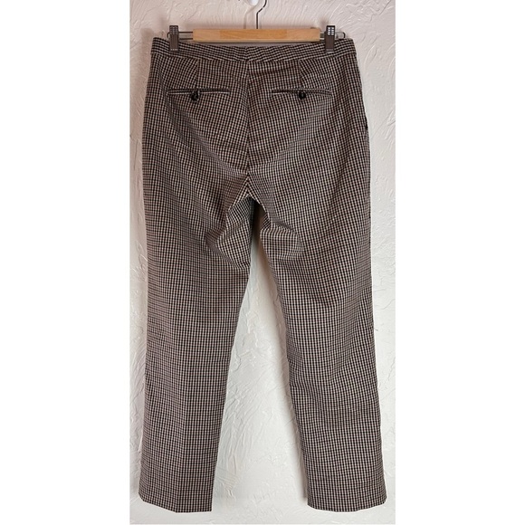 Theory Women’s Wool Blend Straight Leg Plaid Pants Brown/Tan Lightweight, size 6 - Picture 5 of 10